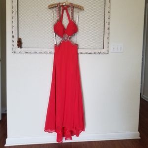 Cinderella Divine Red Embroidered Sequins Dress